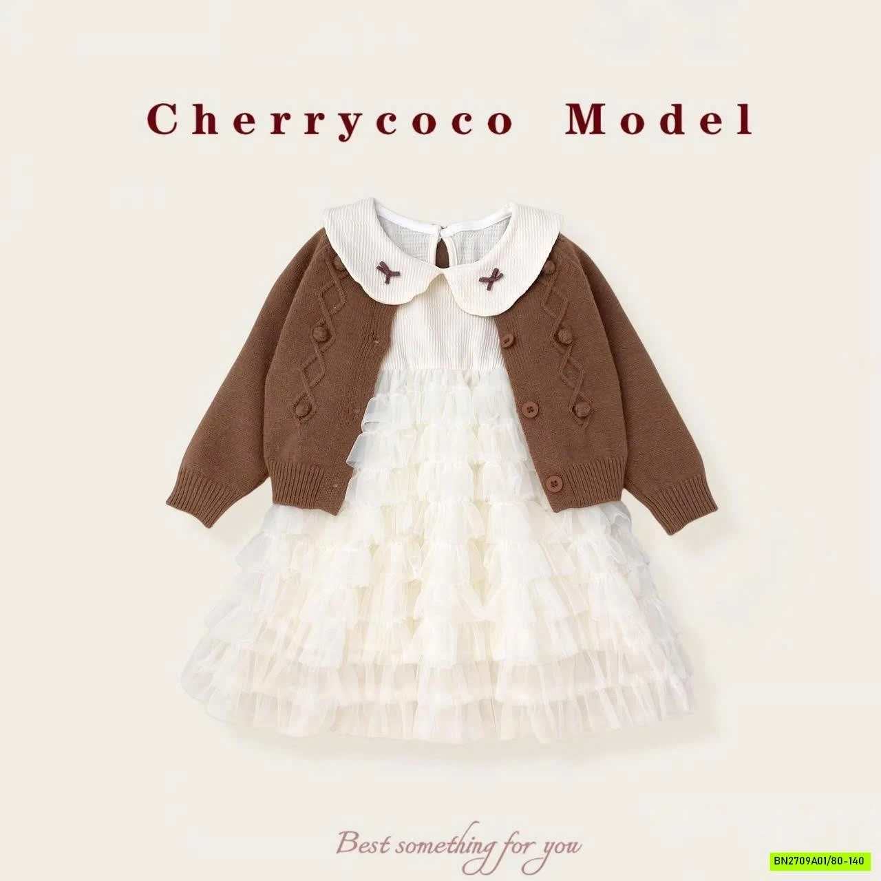 SET VÁY PHỐI TUTU KÈM CARDIGAN CHERRYCOCO