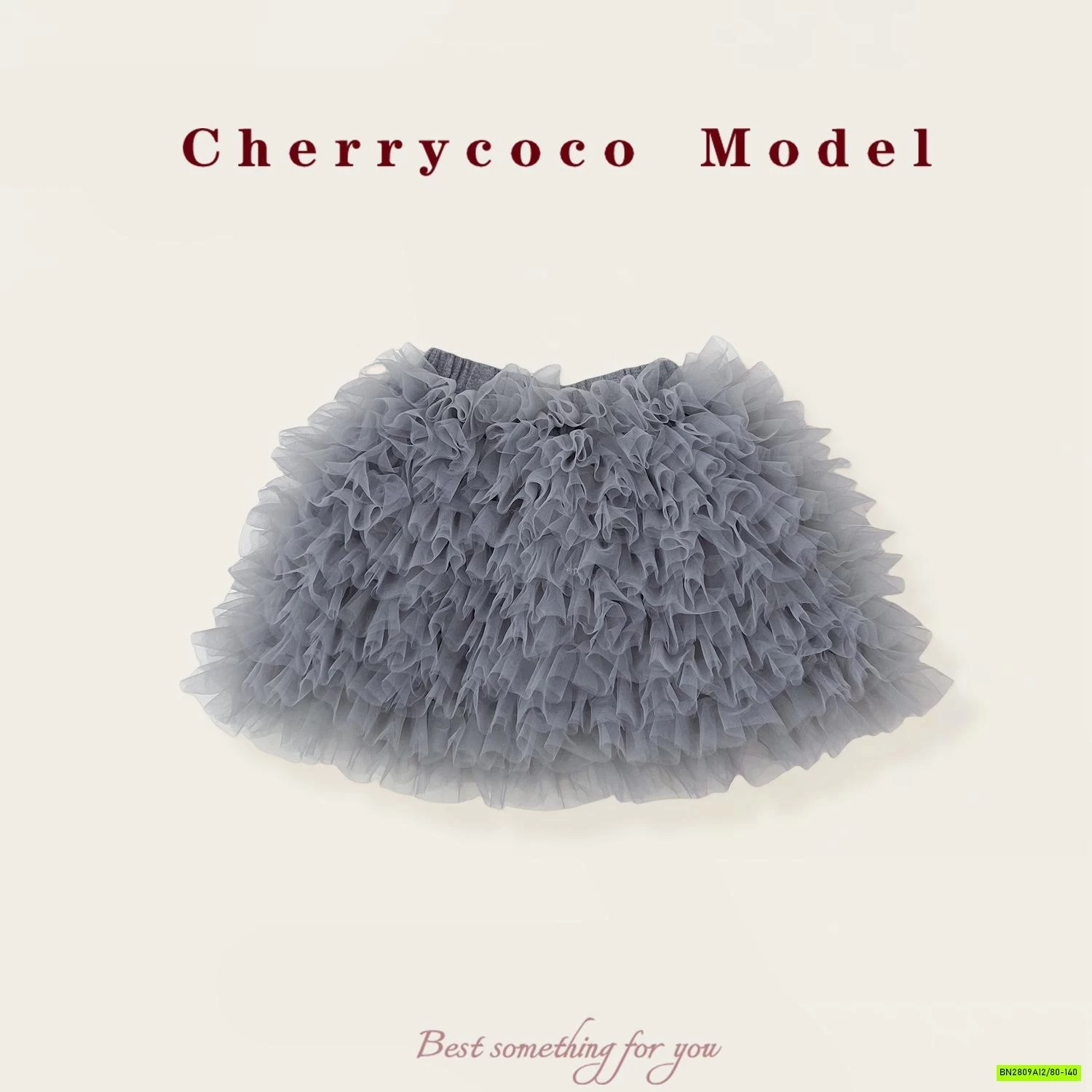 SÉT CARDIGAN LEN + CV TUTU XÁM CHERRYCOCO