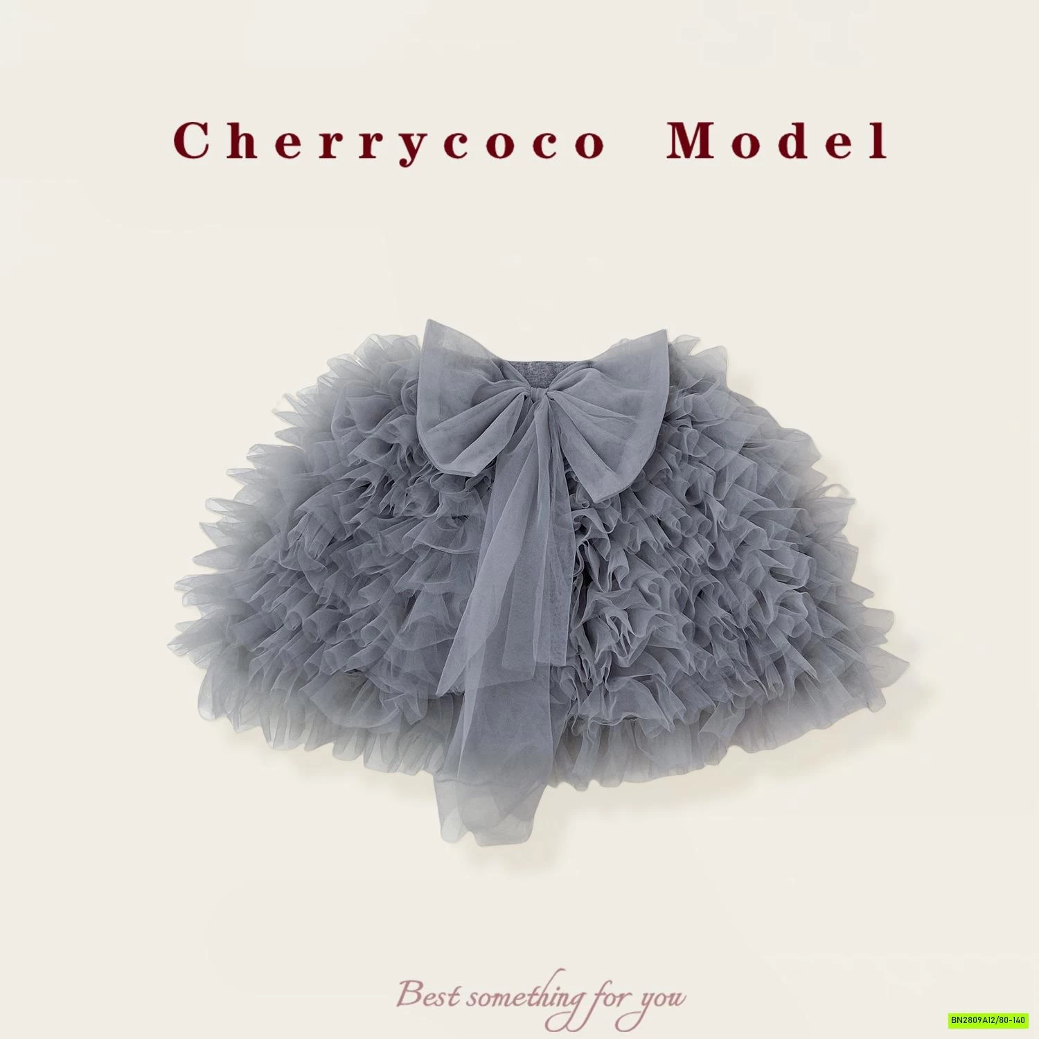 SÉT CARDIGAN LEN + CV TUTU XÁM CHERRYCOCO