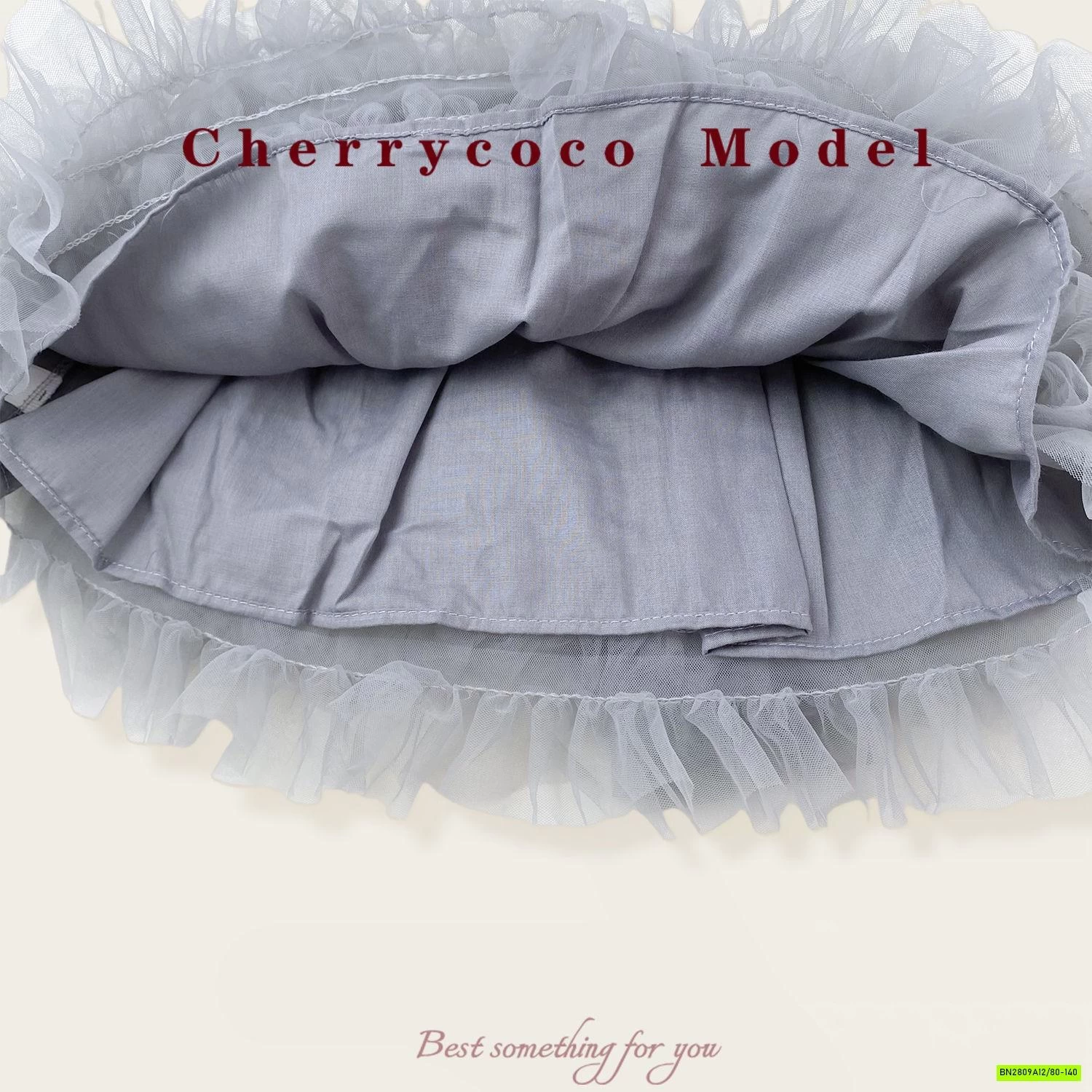 SÉT CARDIGAN LEN + CV TUTU XÁM CHERRYCOCO