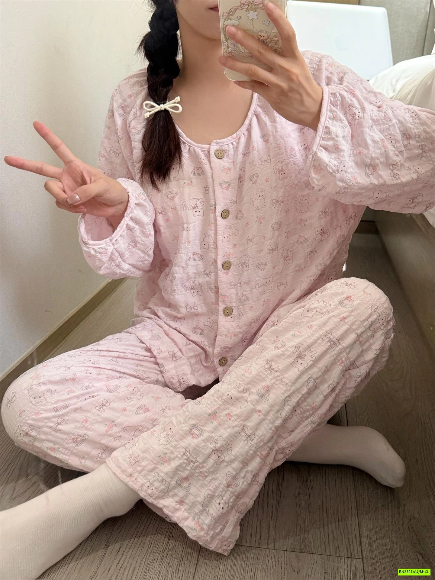 BỘ NGỦ VẢI NHĂN XỐP HỌA TIẾT