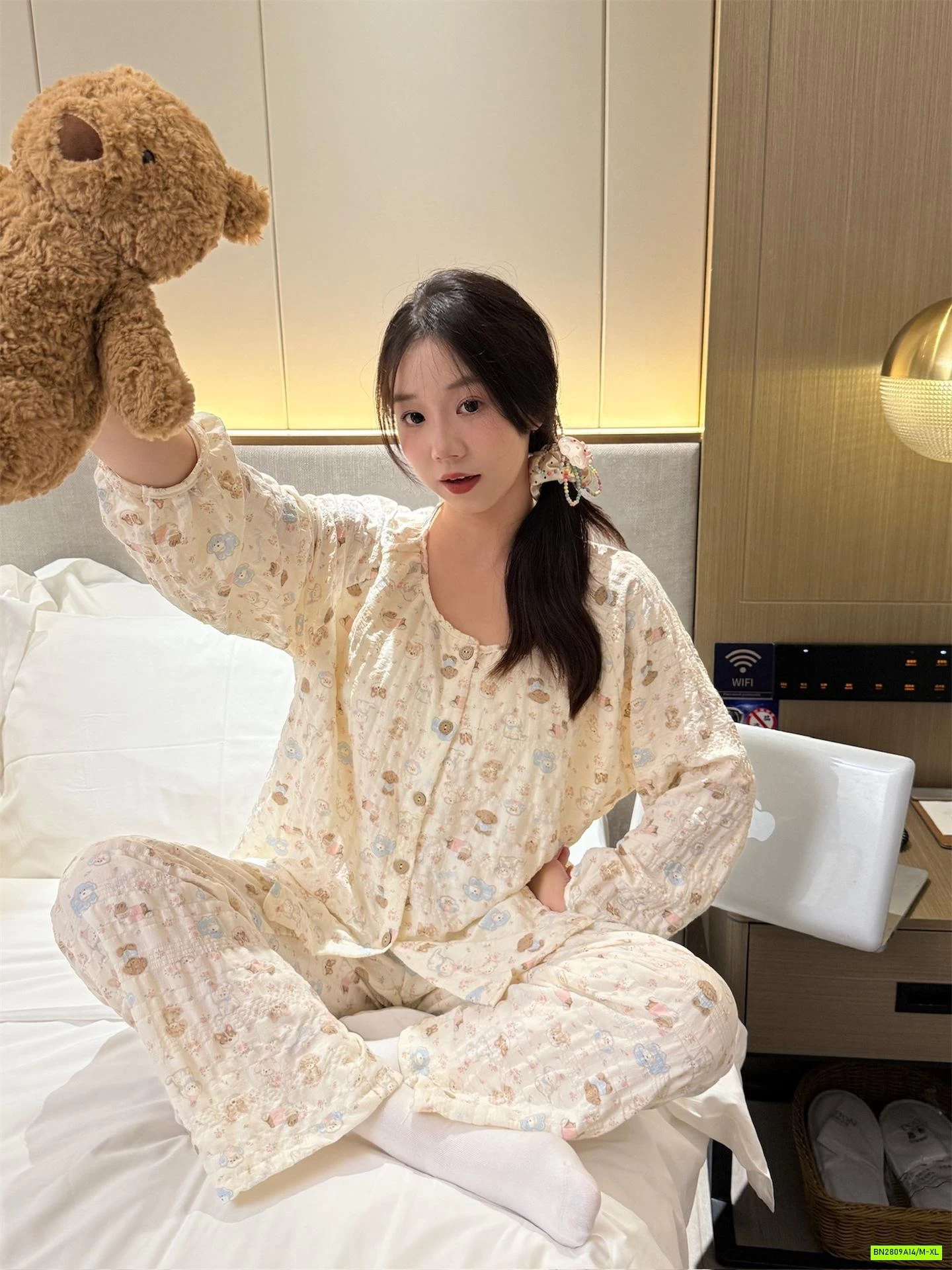 BỘ NGỦ VẢI NHĂN XỐP HỌA TIẾT