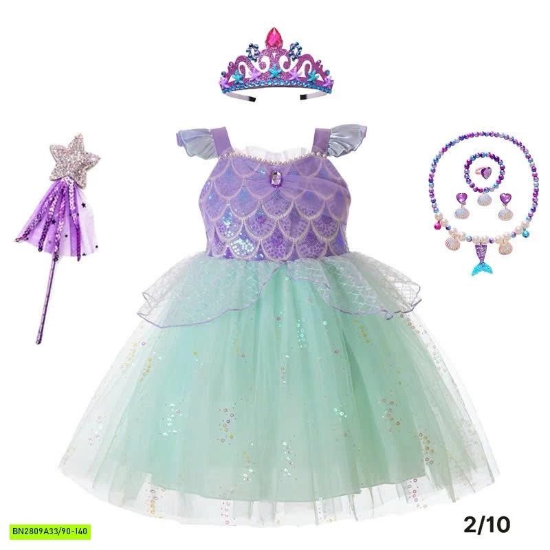 ĐẦM CÔNG CHÚA DISNEY KÈM PHỤ KIỆN