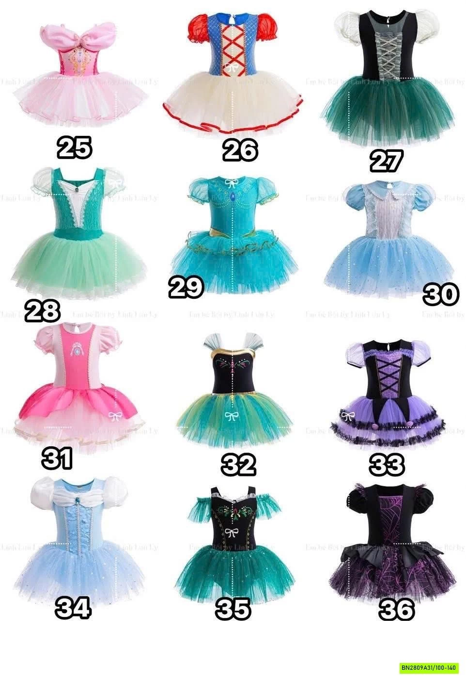 BST VÁY COSPLAY CÔNG CHÚA DISNEY