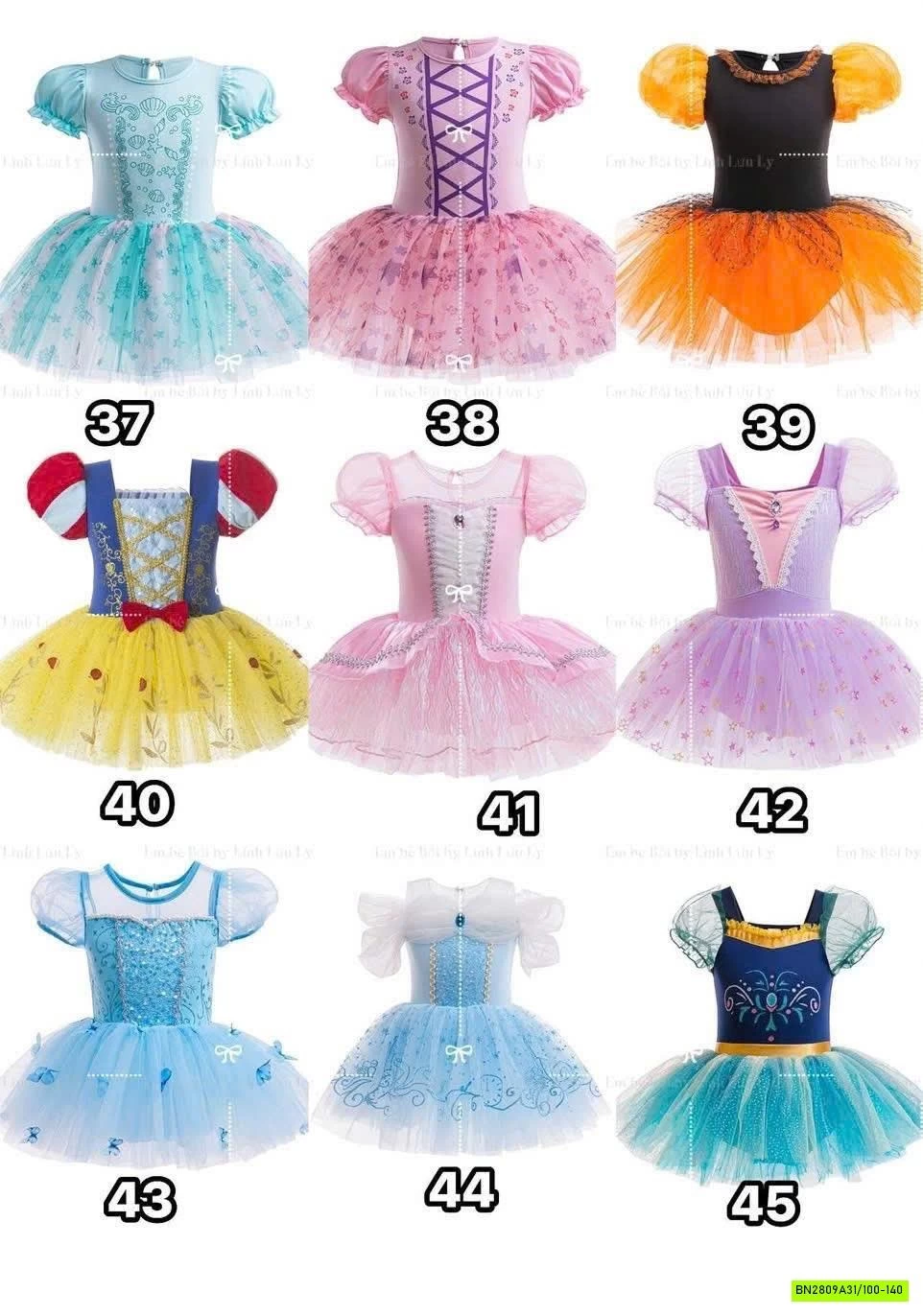 BST VÁY COSPLAY CÔNG CHÚA DISNEY