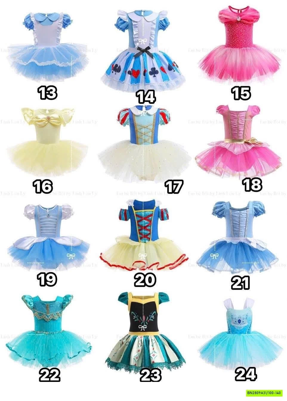 BST VÁY COSPLAY CÔNG CHÚA DISNEY