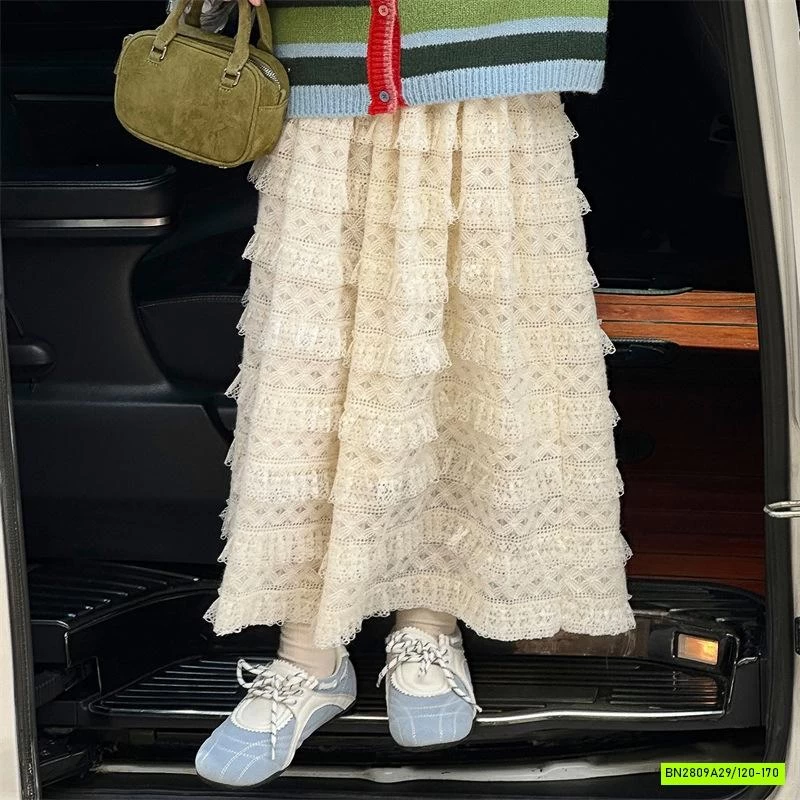 CARDIGAN KẺ SẮC MÀU MIX CV REN