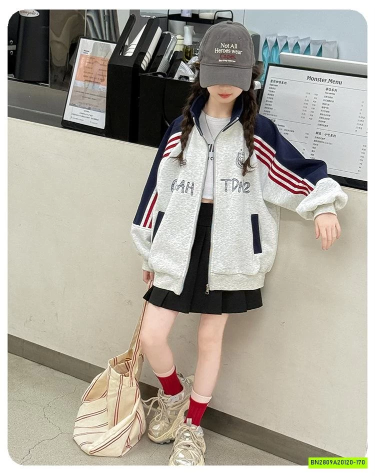 KHOÁC NỈ PHỐI SỌC CỔ BẺ SZ ĐẠI