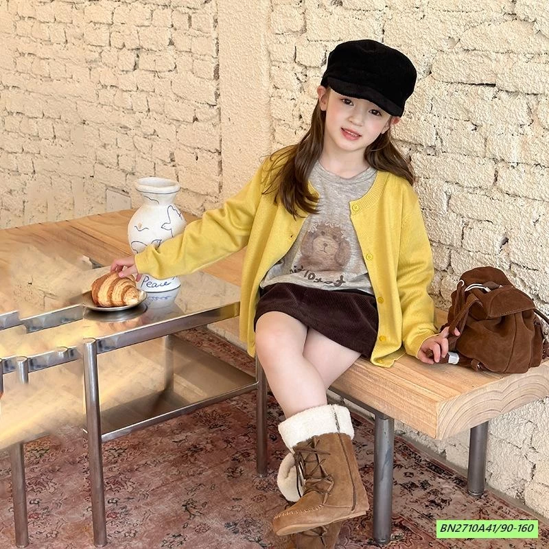 CARDIGAN TRƠN MÀU 25F079 AMBB