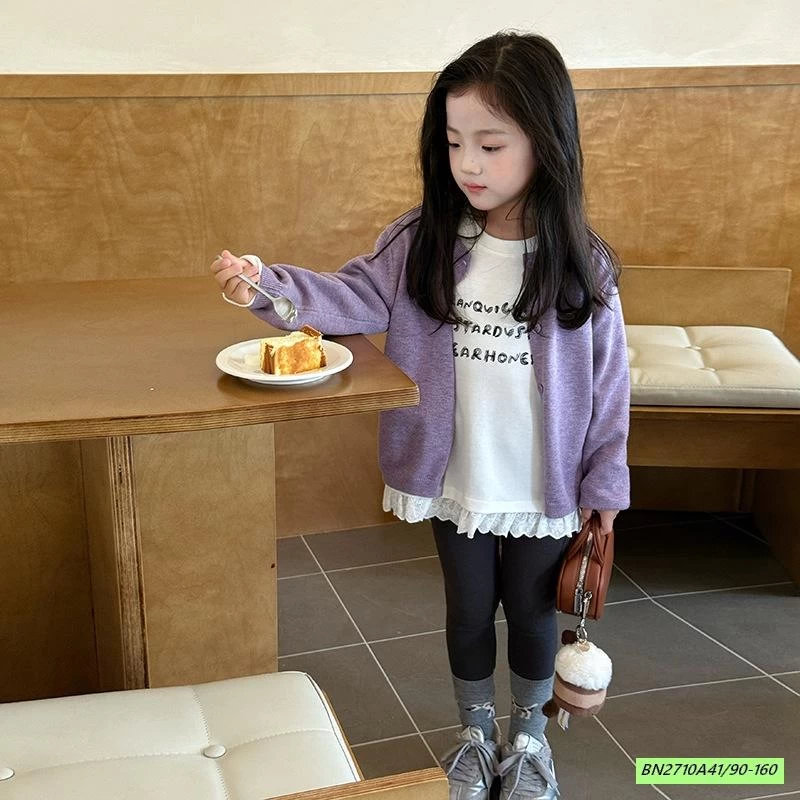 CARDIGAN TRƠN MÀU 25F079 AMBB