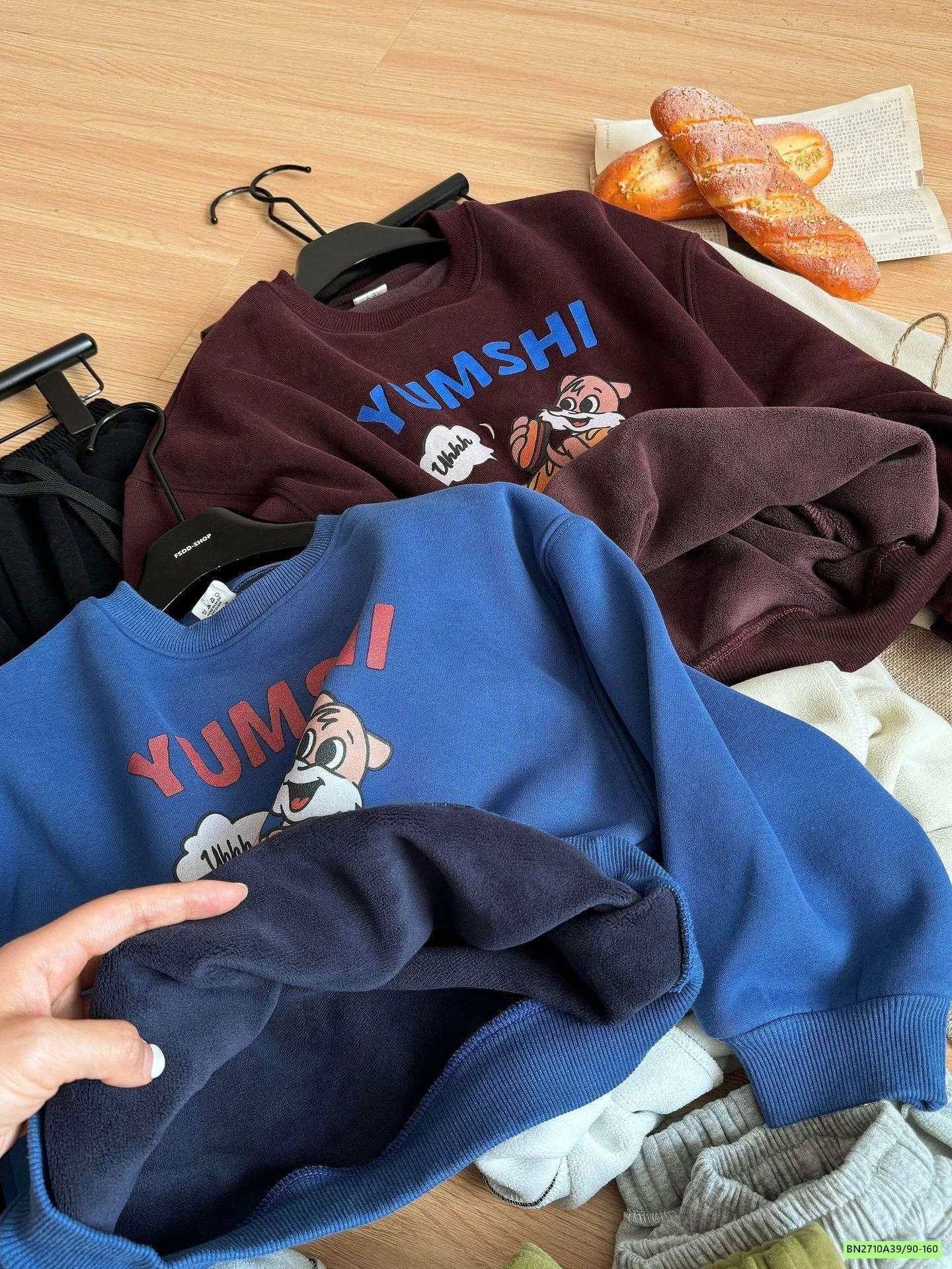 ÁO NỈ SÓC CHUỘT LÓT NHUNG