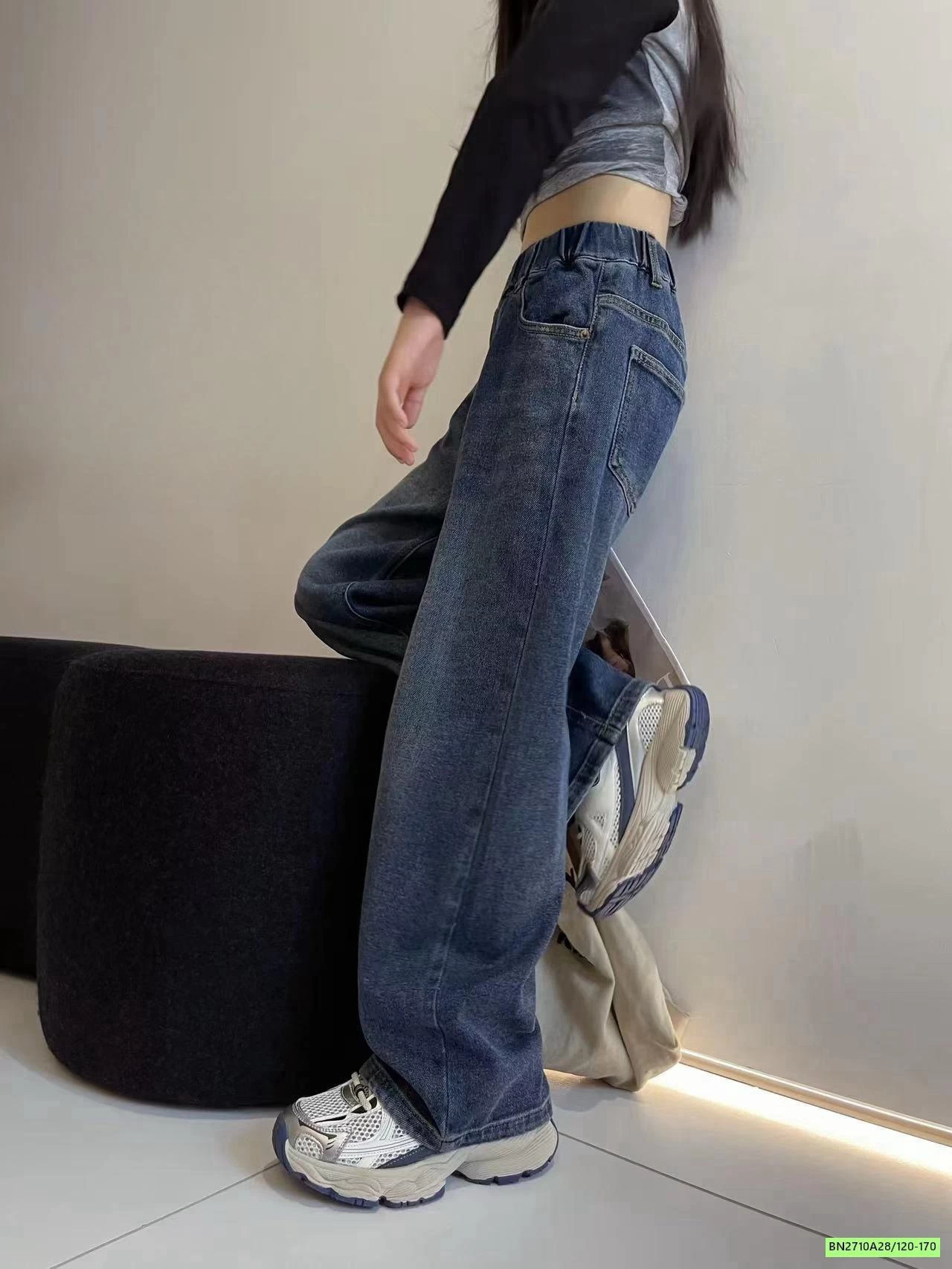 JEANS SUÔNG BASIC BÉ GÁI SZ ĐẠI