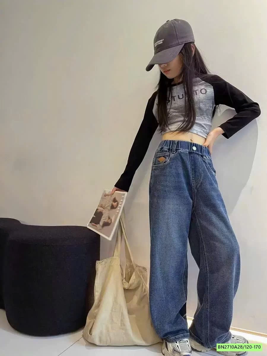 JEANS SUÔNG BASIC BÉ GÁI SZ ĐẠI
