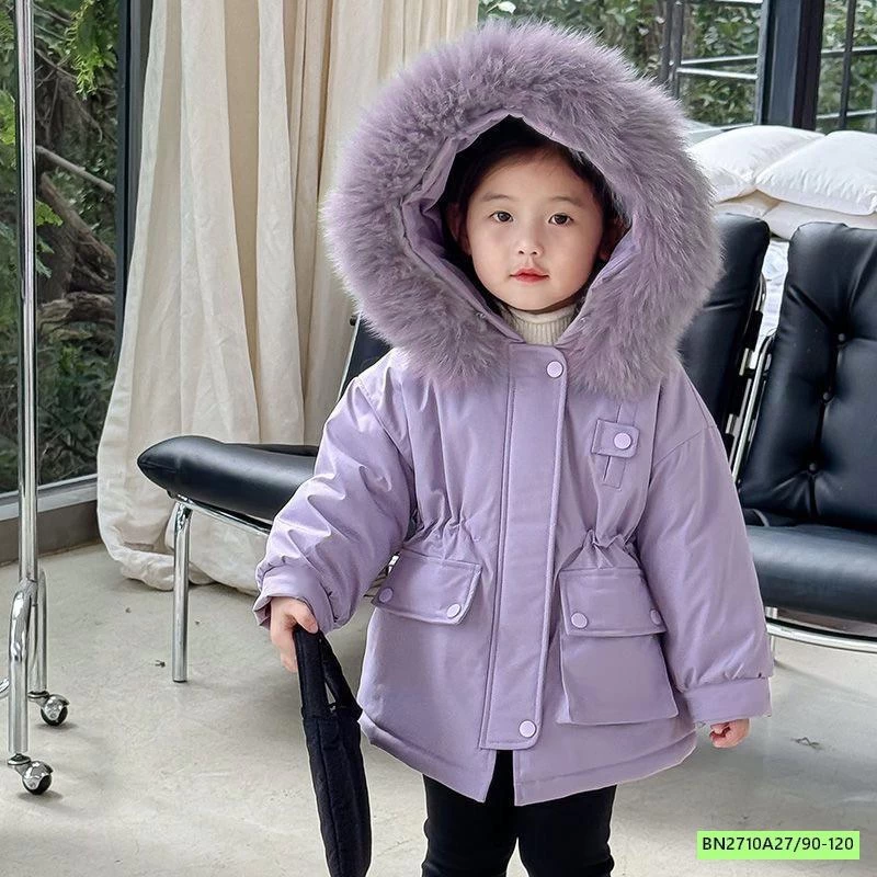 KHOÁC PARKA TÍM MŨ LÔNG