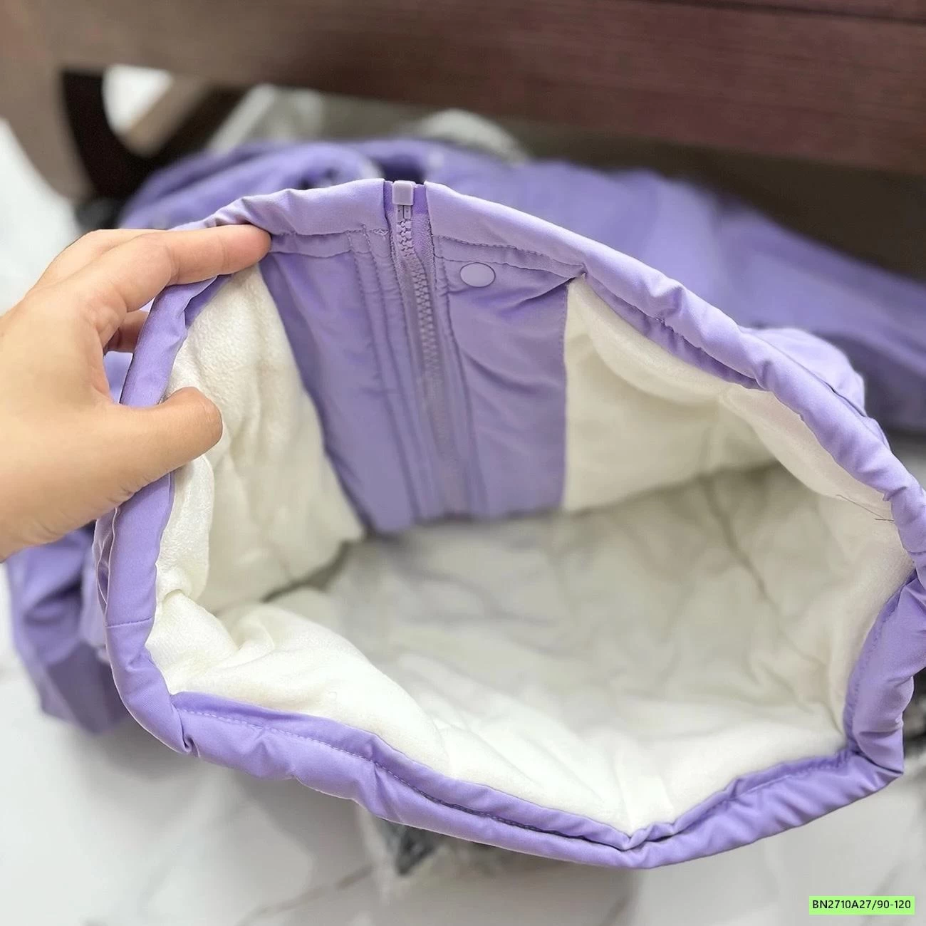 KHOÁC PARKA TÍM MŨ LÔNG