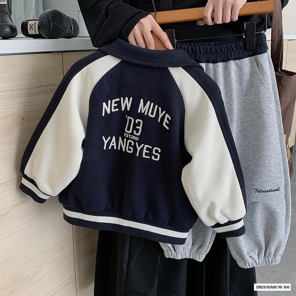 KHOÁC NỈ BÓNG CHÀY CỔ BẺ