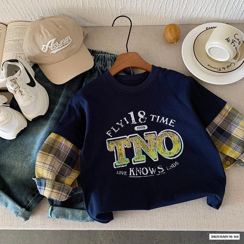 ÁO NỈ PHỐI TAY KẺ