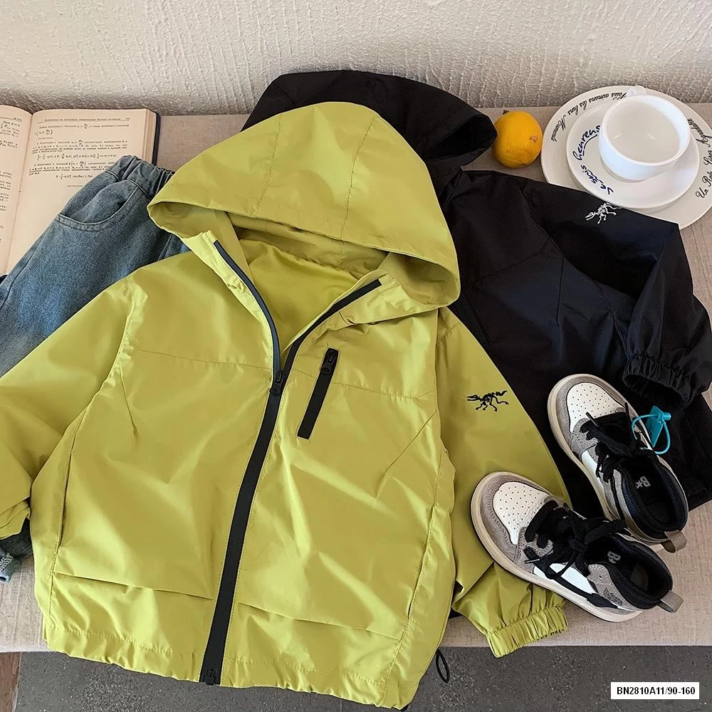 KHOÁC GIÓ XANH CHUỐI LIỀN MŨ