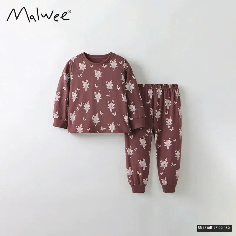 BỘ COTTON MẶC NHÀ BÉ GÁI MALWEE