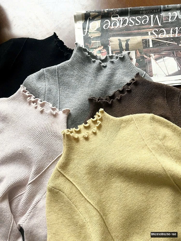 ÁO LEN TRƠN VIỀN BÈO  AMBB 25G092