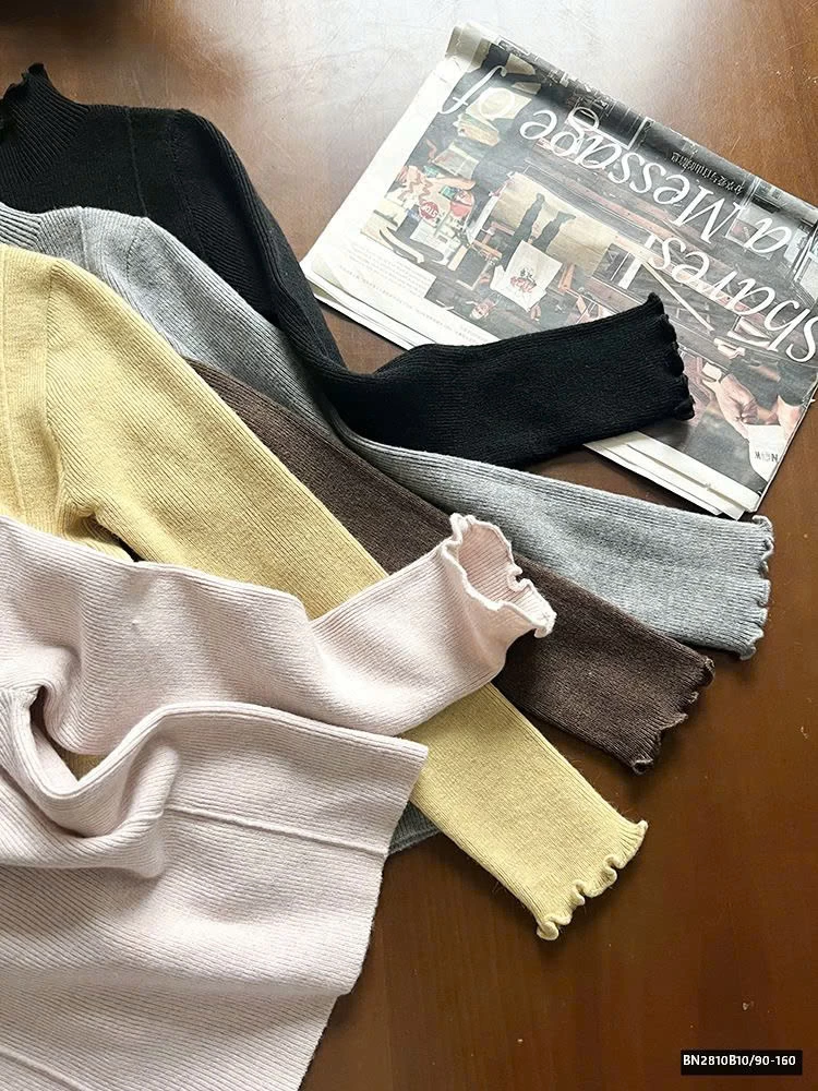 ÁO LEN TRƠN VIỀN BÈO  AMBB 25G092