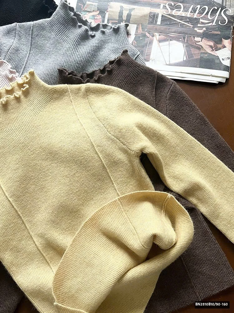 ÁO LEN TRƠN VIỀN BÈO  AMBB 25G092