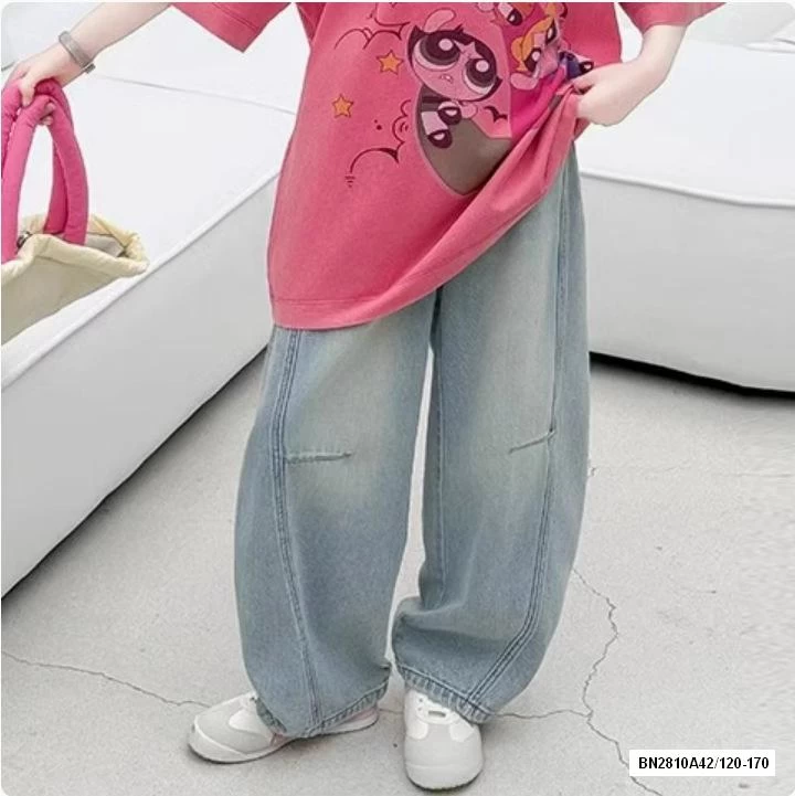 ÁO THUN HỒNG MIX JEANS BAGGY