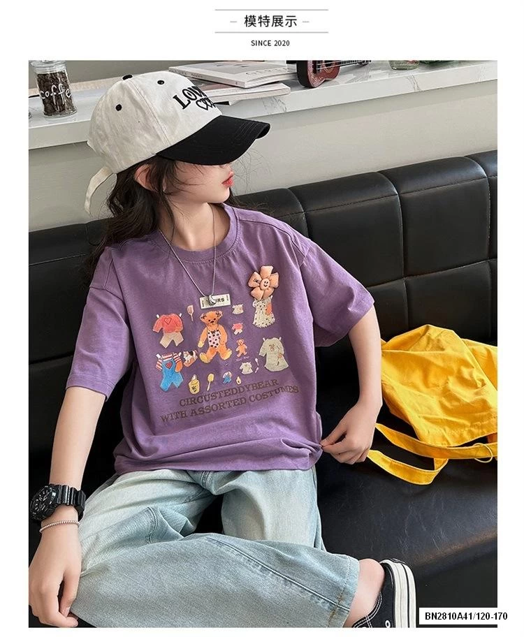 ÁO THUN GẤU MIX JEANS SUÔNG