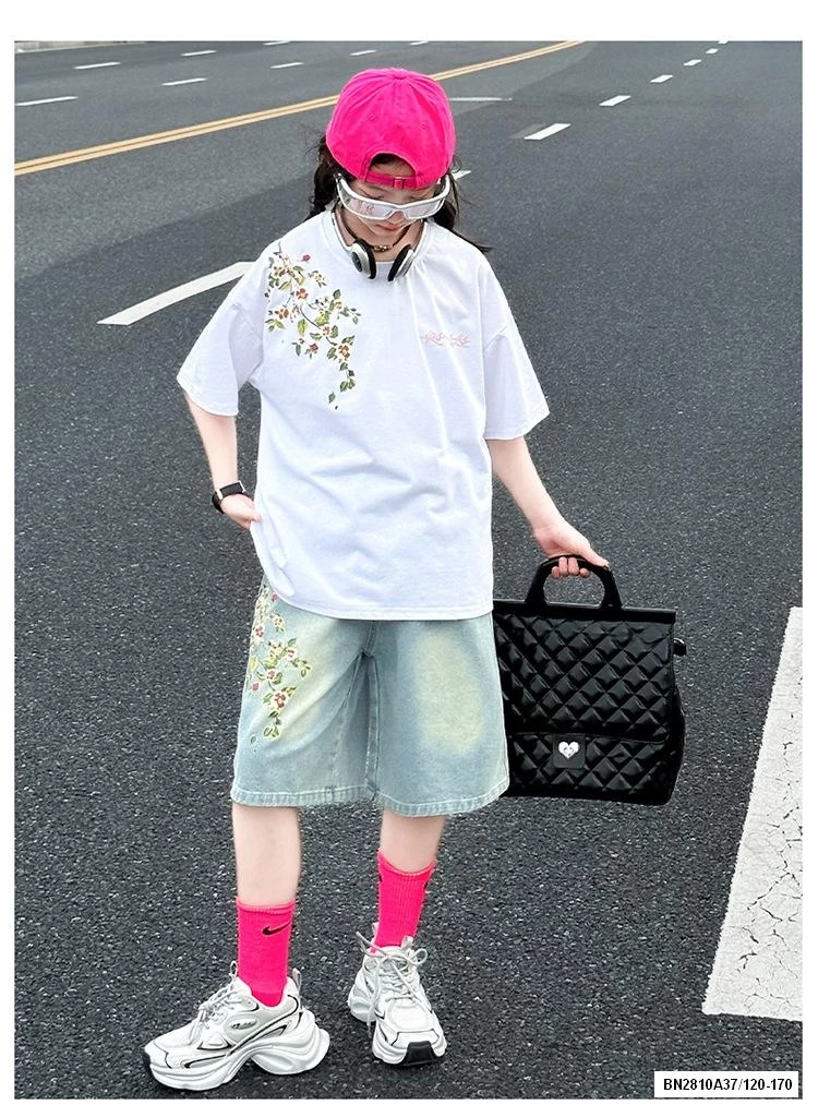 SÉT ÁO IN HOA MIX SHORT JEANS