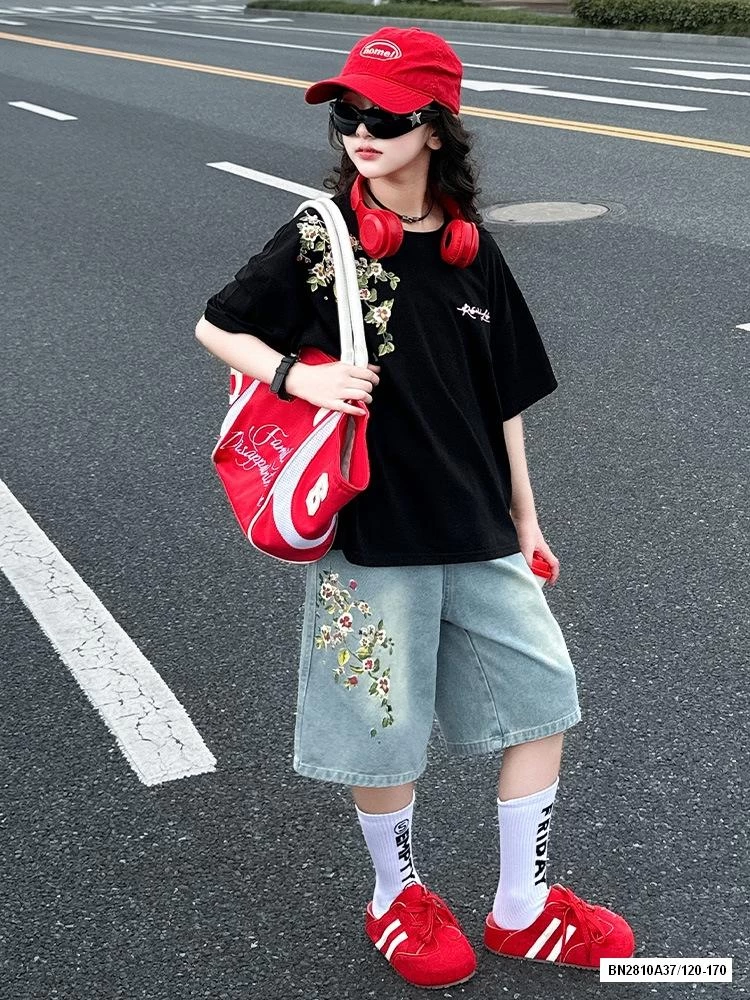 SÉT ÁO IN HOA MIX SHORT JEANS