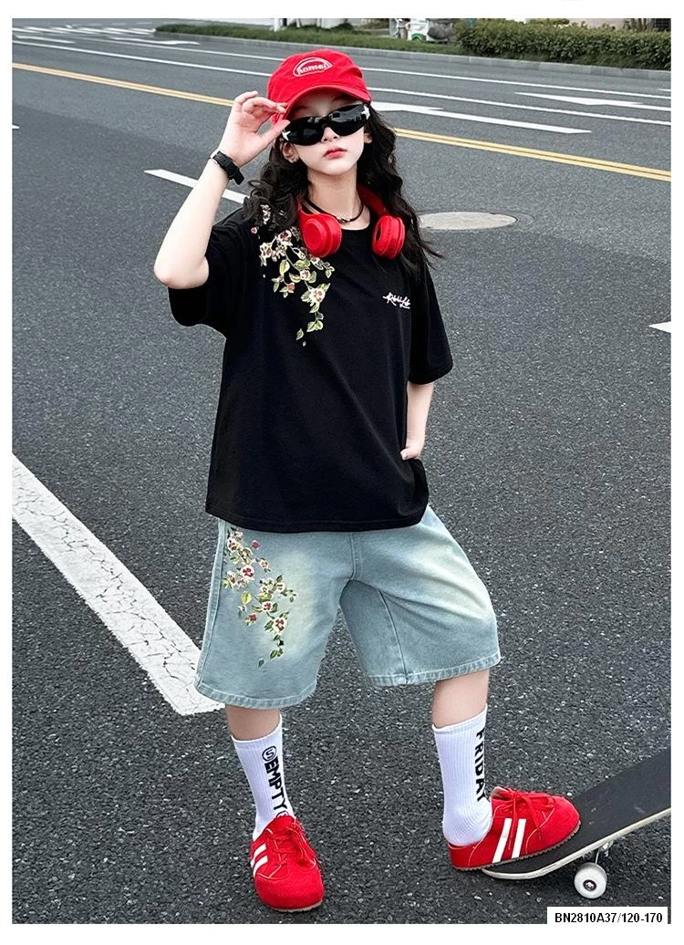 SÉT ÁO IN HOA MIX SHORT JEANS