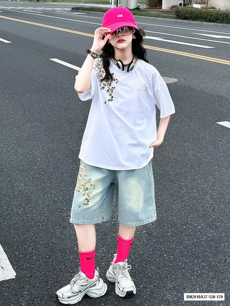 SÉT ÁO IN HOA MIX SHORT JEANS
