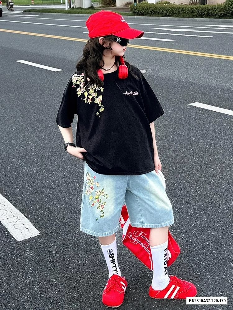 SÉT ÁO IN HOA MIX SHORT JEANS