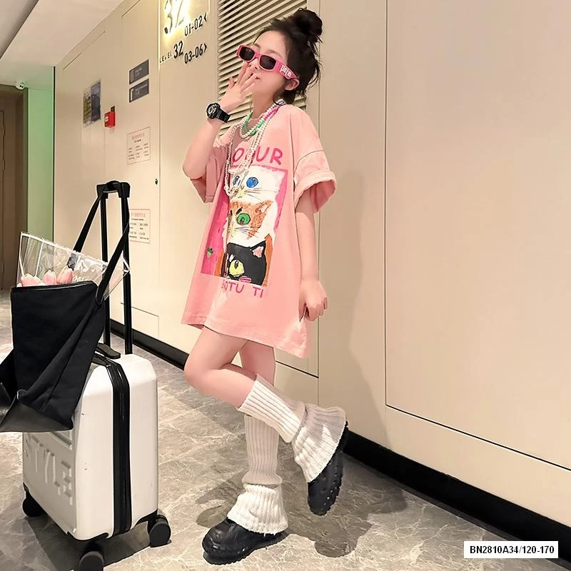 ÁO THUN HỒNG DÁNG DÀI SZ ĐẠI