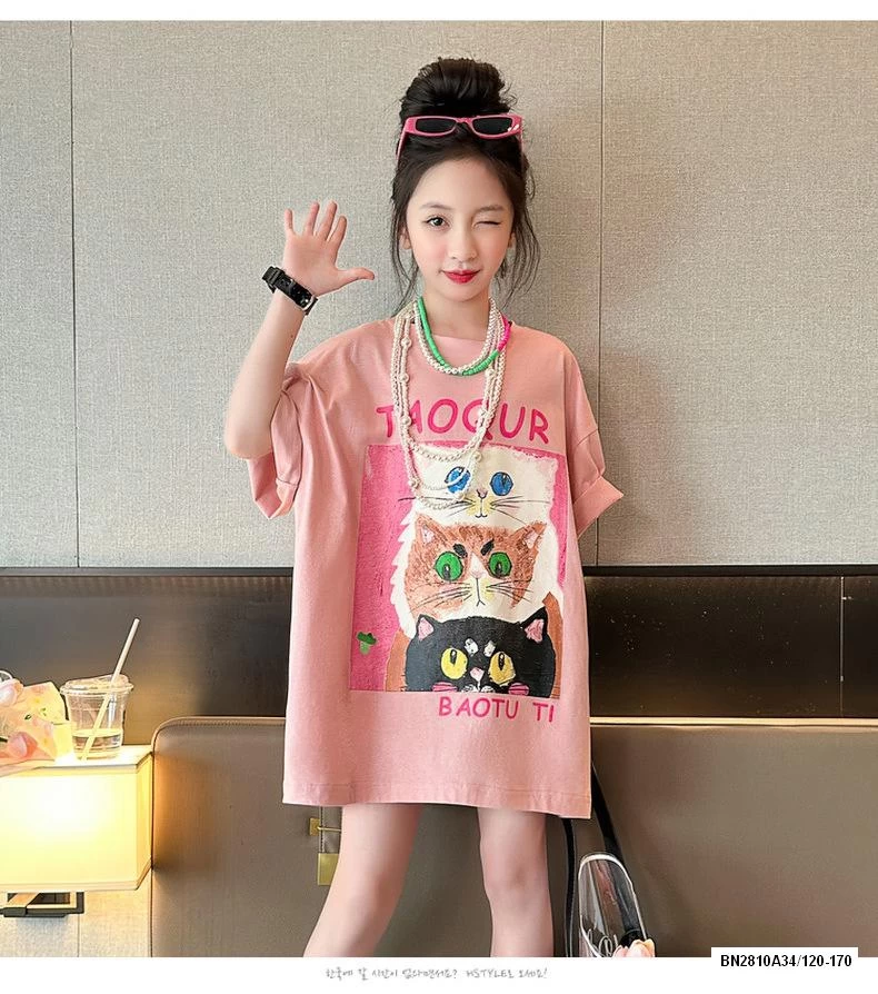 ÁO THUN HỒNG DÁNG DÀI SZ ĐẠI