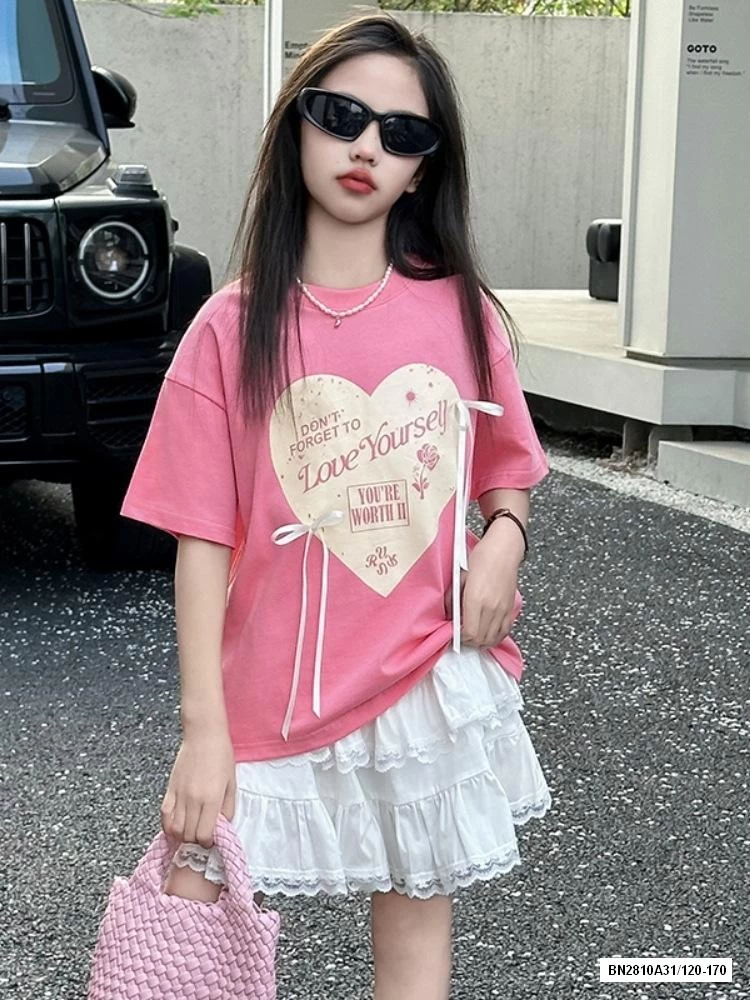 SÉT ÁO HỒNG MIX CV TRẮNG