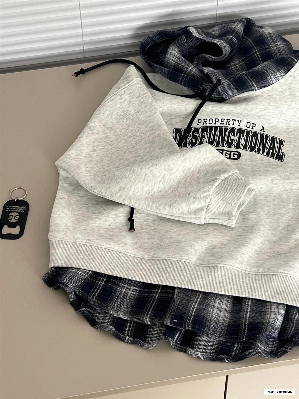 HOODIE NỈ GIẢ 2 LỚP CARO