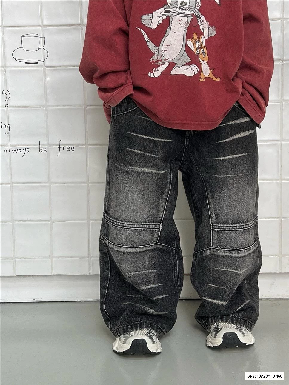 JEAN SUÔNG ĐEN BẠC GỐI SNIDOLS