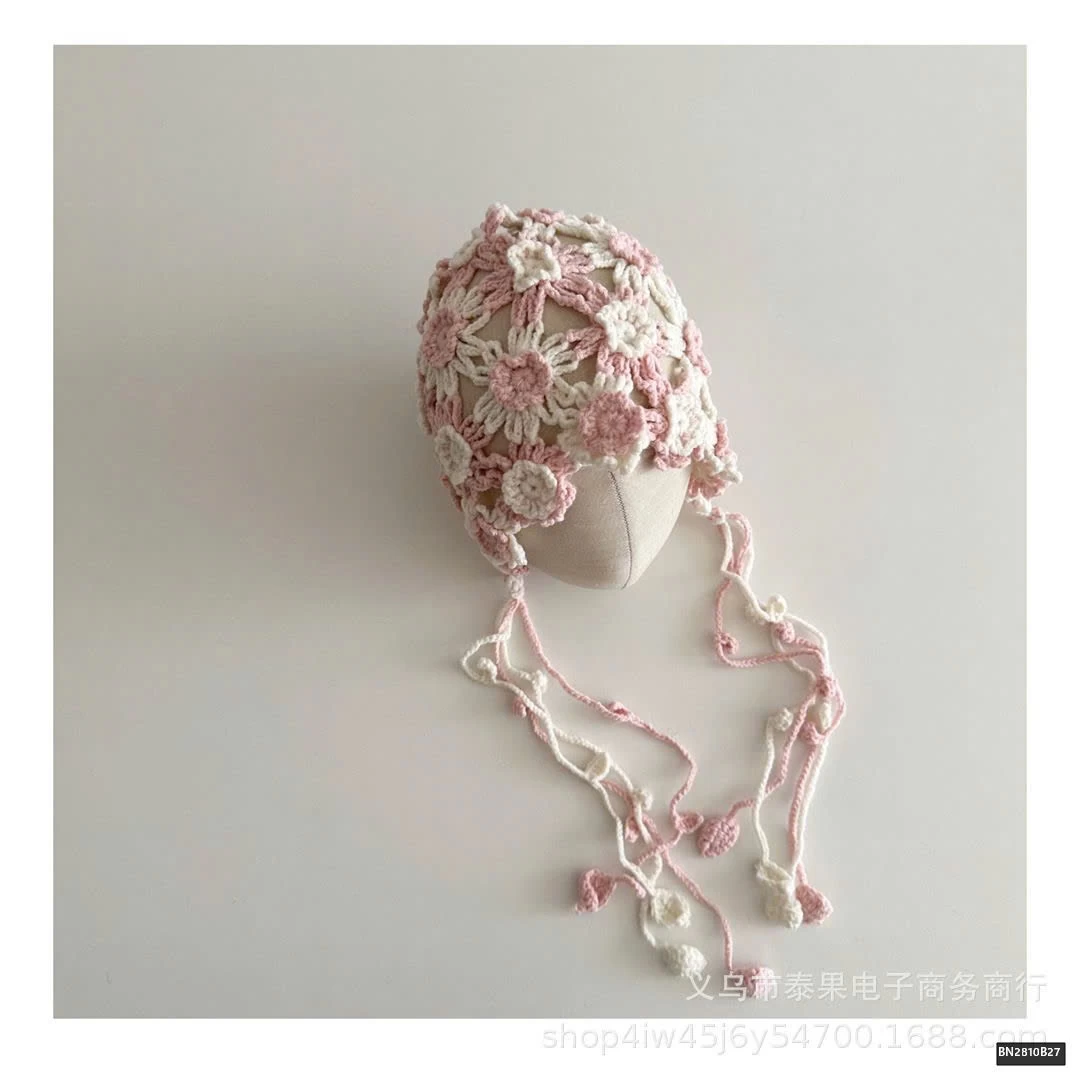 MŨ LEN HOA THỜI TRANG CHO BÉ