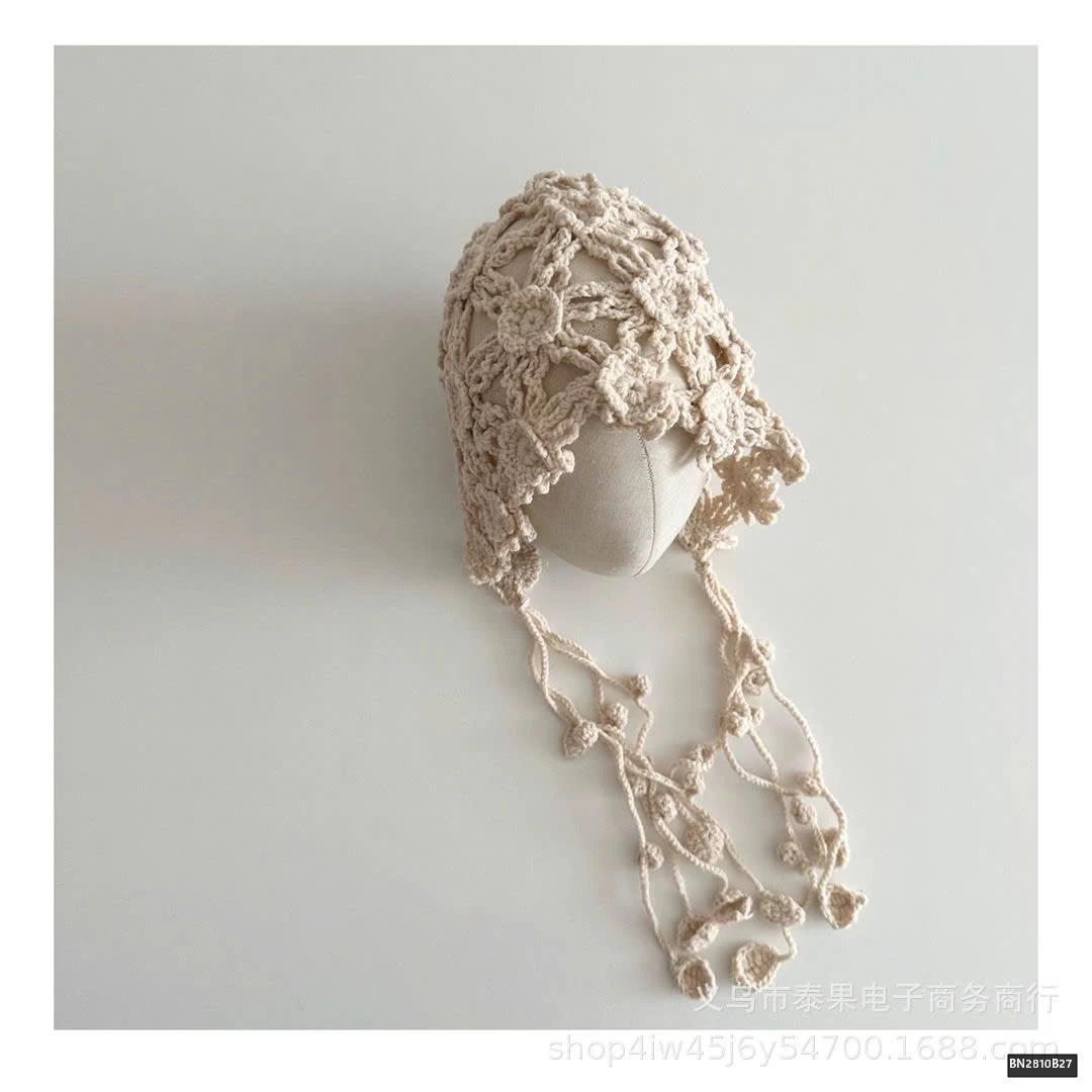 MŨ LEN HOA THỜI TRANG CHO BÉ