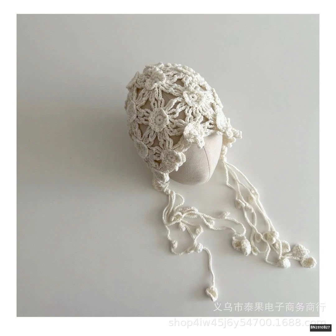 MŨ LEN HOA THỜI TRANG CHO BÉ