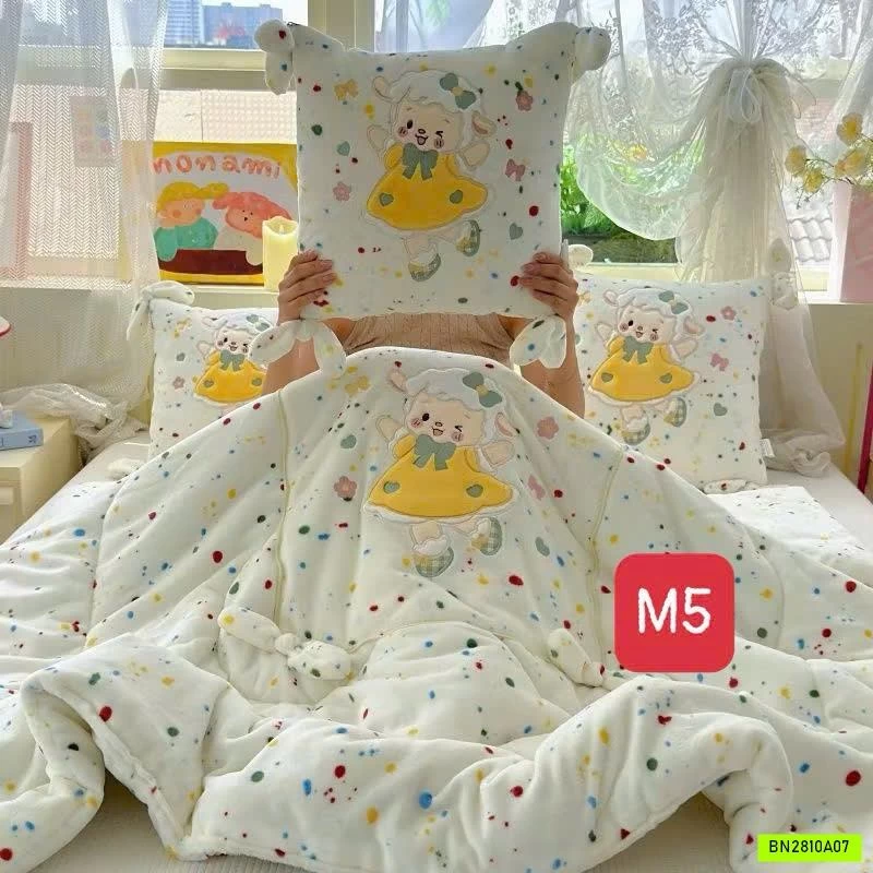 BỘ CHĂN GỐI 2IN1 BĂNG NHUNG
