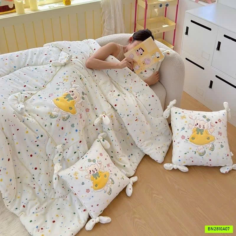 BỘ CHĂN GỐI 2IN1 BĂNG NHUNG