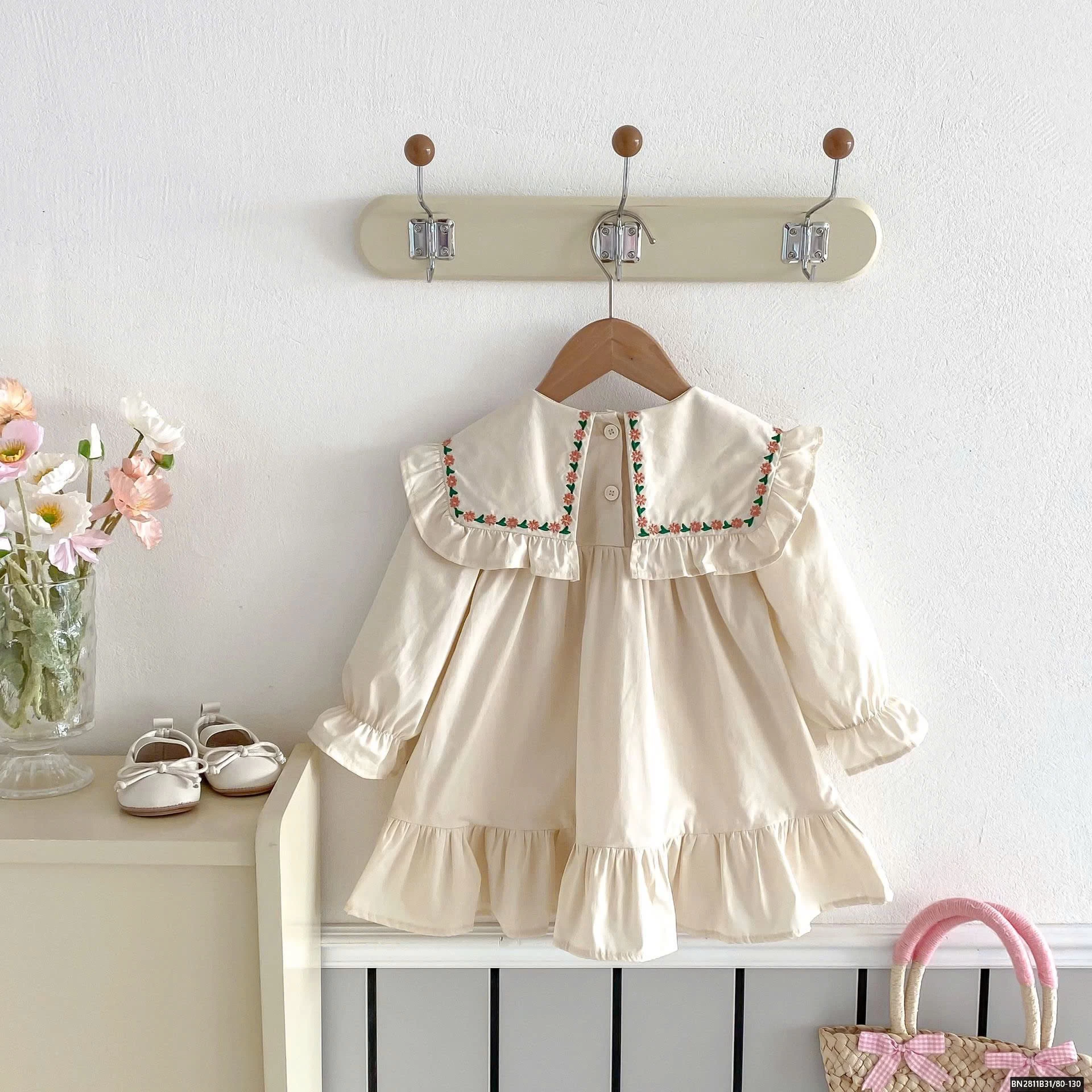 VÁY VINTAGE 3 BÔNG HOA