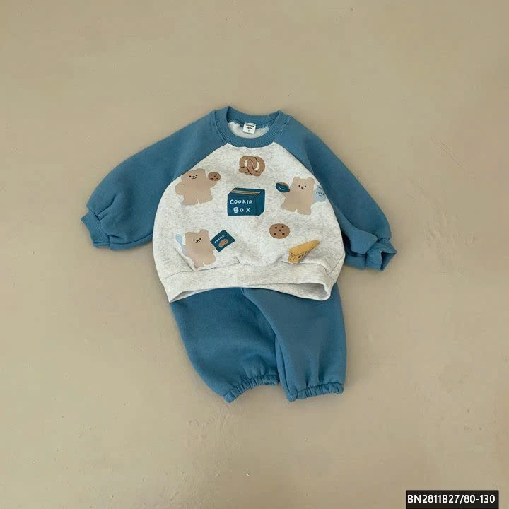 BỘ NỈ GẤU PHỐI MÀU LÓT LÔNG