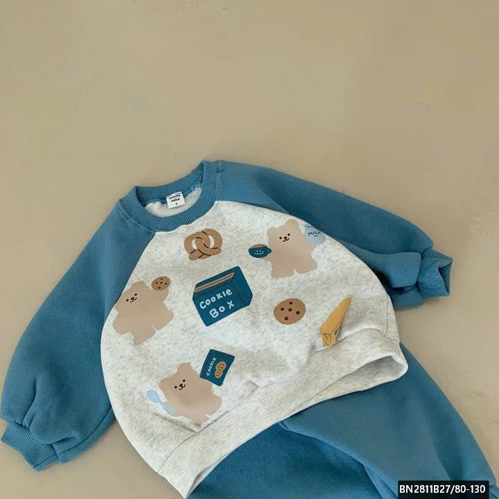 BỘ NỈ GẤU PHỐI MÀU LÓT LÔNG