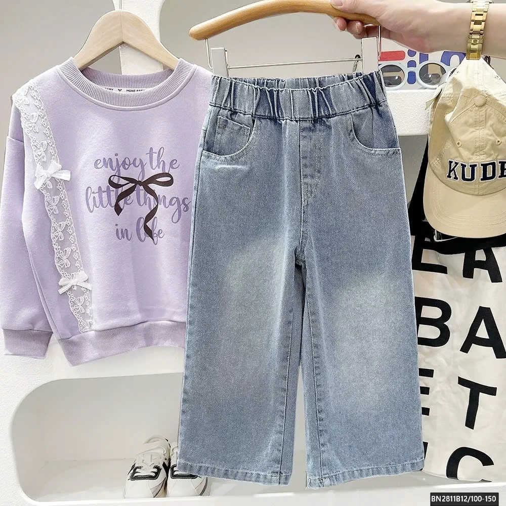 QUẦN JEAN BẠC MÀU TÚI THÊU TRÁI TÍM BÉ GÁI KACADY