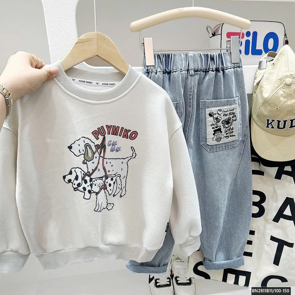 ÁO NỈ IN HÌNH CHÓ ĐỐM KACADY