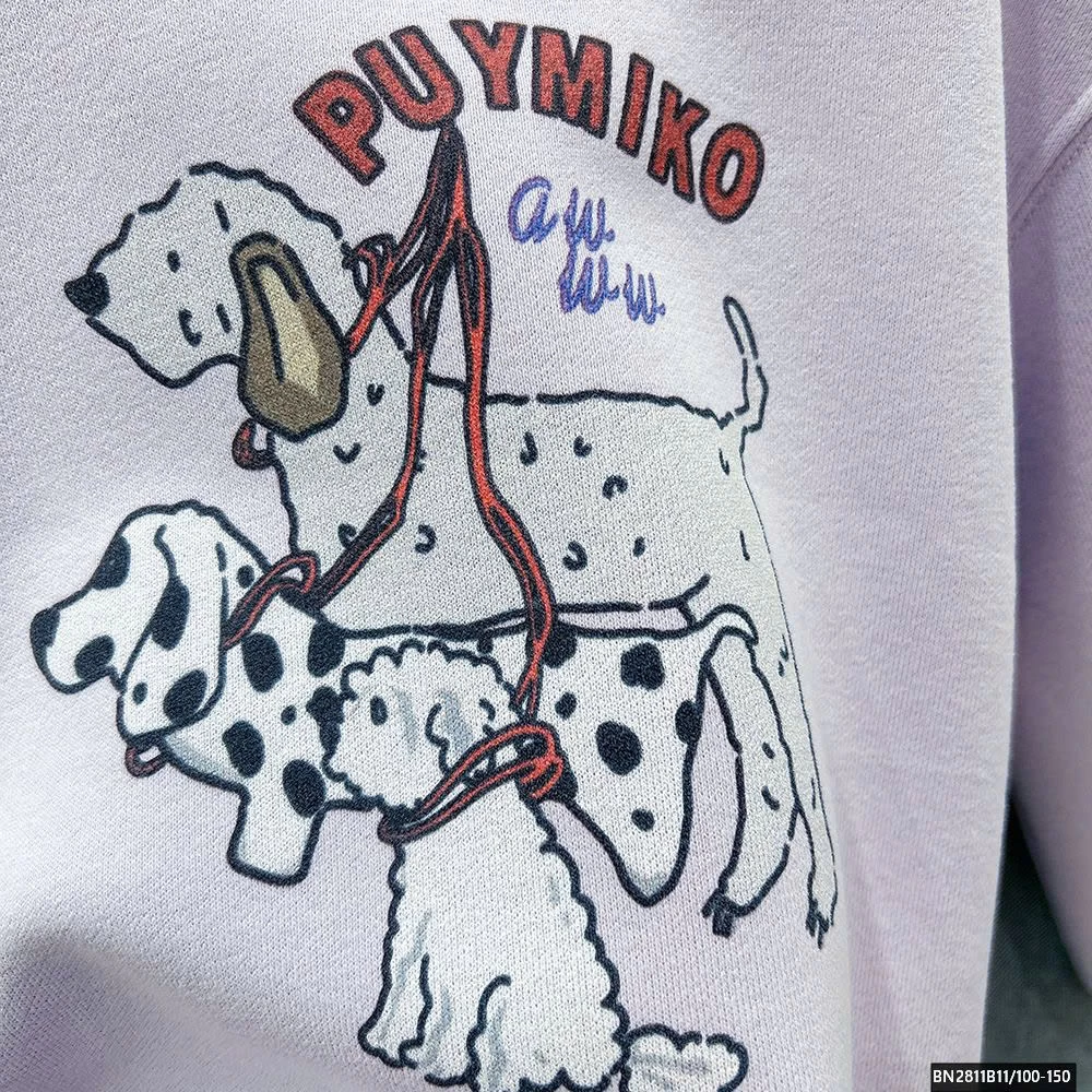 ÁO NỈ IN HÌNH CHÓ ĐỐM KACADY