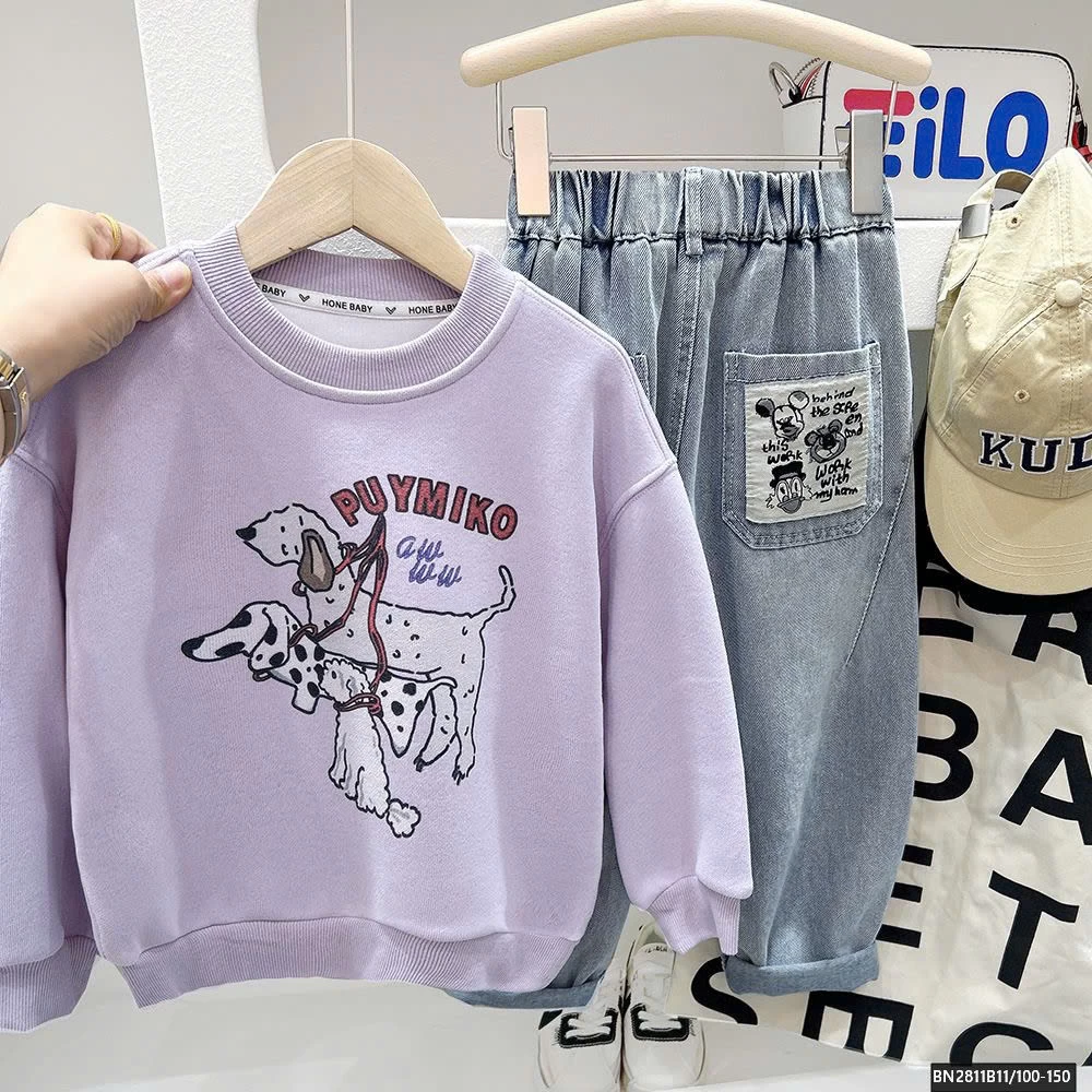 ÁO NỈ IN HÌNH CHÓ ĐỐM KACADY